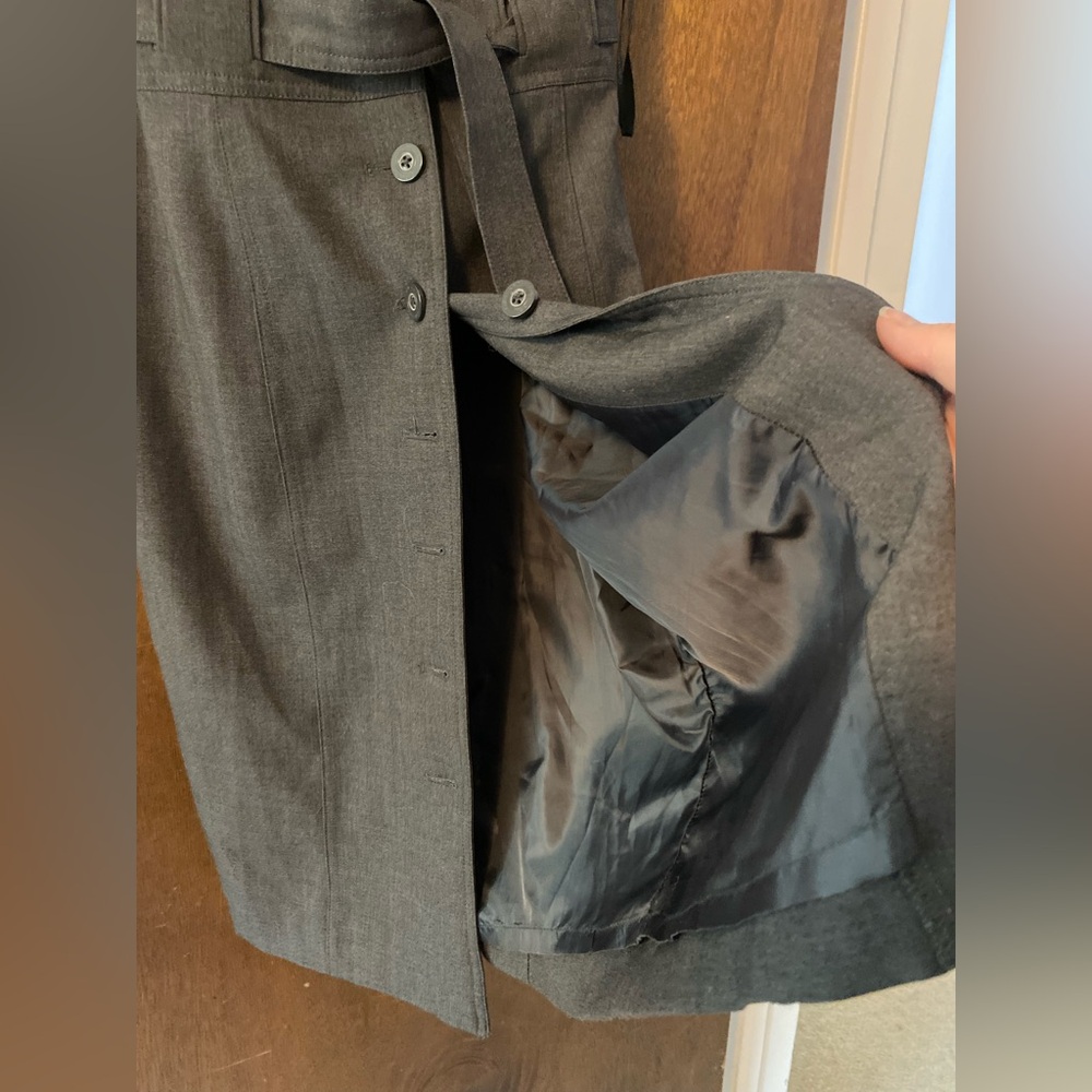 Calvin Klein Gray Business Button Down Dress size 12 - Picture 5 of 7
